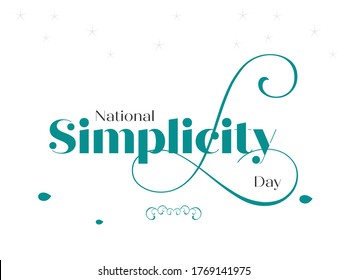 National Simplicity Day Creative Design