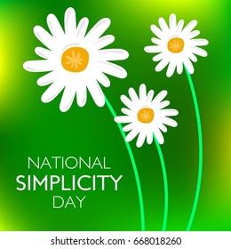 National Simplicity Day Vector Illustration. Suitable for poster, banner, campaign, and greeting card

