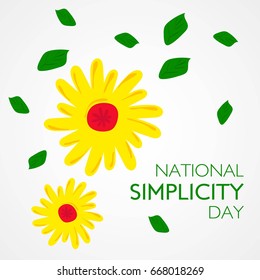 National Simplicity Day Vector Illustration. Suitable For Poster, Banner, Campaign, And Greeting Card
