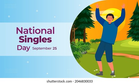 National single day on September 25 business brochure flyer banner design horizontal template vector, cover presentation abstract, modern publication poster and flag-banner. 