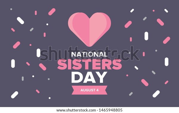 National Sisters Day United States Happy Stock Vector (royalty Free 