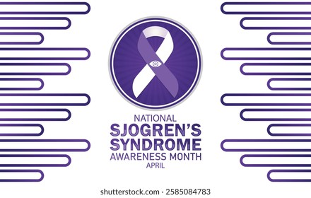 National Sjogren's Syndrome Awareness Month wallpaper with shapes and typography, banner, card, poster, template. National Sjogren's Syndrome Awareness Month, background