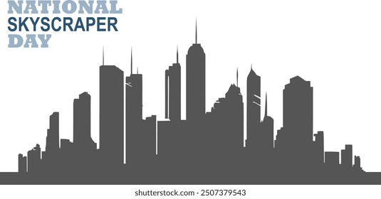 National skyscraper day banner graphics vector illustration good for national skyscraper day celebration on 3 September. flat design. flyer, banner design.flat