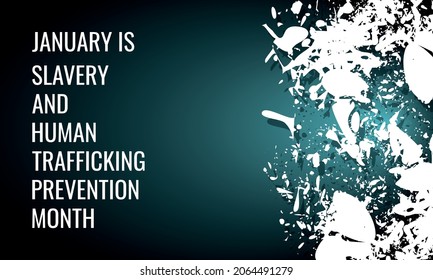 National Slavery And Human Trafficking Prevention Month. Design Suitable For Greeting Card Poster And Banner