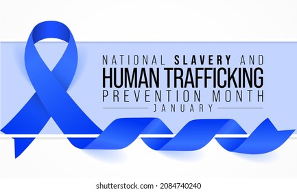 National Slavery Human Trafficking Prevention Month Stock Vector ...