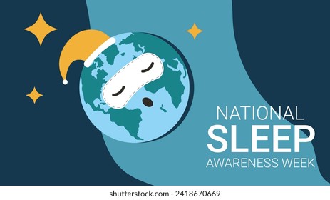 National sleep awareness week banner. Vector illustration.