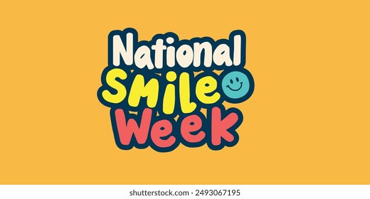 National Smile Week Social media Banner Template. Concept for the celebration of smile week in august