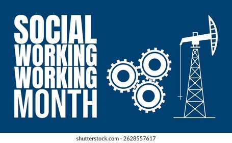 National Social Work Month background banner or poster design template