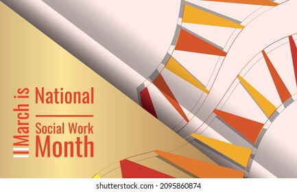 National Social Work Month. Design Suitable For Greeting Card Poster And Banner