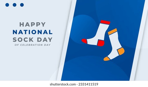 National Sock Day Celebration Vector Design Illustration for Background, Poster, Banner, Advertising, Greeting Card