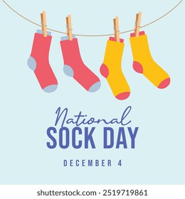 National Sock Day vector design template good for celebration usage. National Sock Day design. flat design. eps 10.