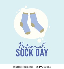 Modelo de design de vetor do Dia de Ação Nacional bom para o uso da celebração. Projeto nacional Sock Day. design plano. eps 10.