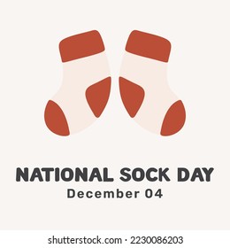 Vector del Día Nacional del Suelo. Logo minimalista para una tienda de bebés con calcetines para bebés.