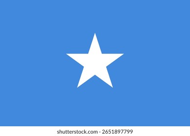 Bandeira nacional da Somália. Bandeira alta da Somália. África. Ilustração em 3D.