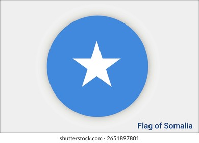 Bandeira nacional da Somália. Bandeira alta da Somália. África. Ilustração em 3D.