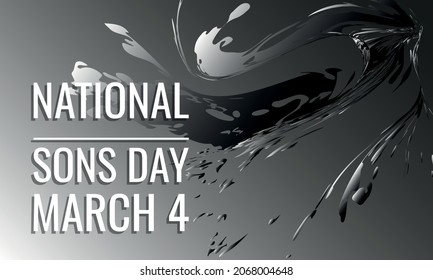 National Sons Day. Design suitable for greeting card poster and banner