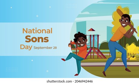 National sons day on september 28 business brochure flyer banner design horizontal template vector, cover presentation abstract, modern publication poster and flag-banner.