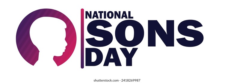 National Sons Day Vector Illustration. Suitable for greeting card, poster and banner