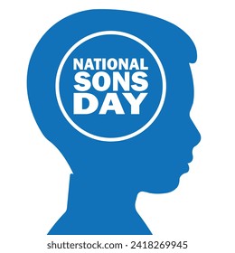 National Sons Day Vector Template Design Illustration. Suitable for greeting card, poster and banner