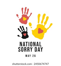 National Sorry Day design template. hand silhouette vector design. vector eps 10. flat design.