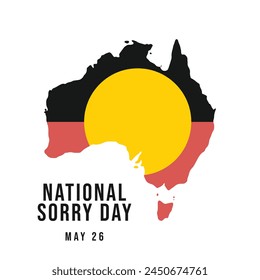 National Sorry Day design template. hand silhouette vector design. vector eps 10. flat design.