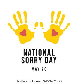 National Sorry Day design template. hand silhouette vector design. vector eps 10. flat design.