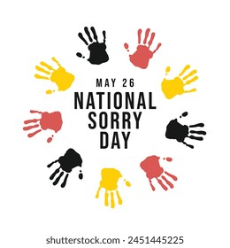 National Sorry Day design template. hand silhouette vector design. vector eps 10. flat design.