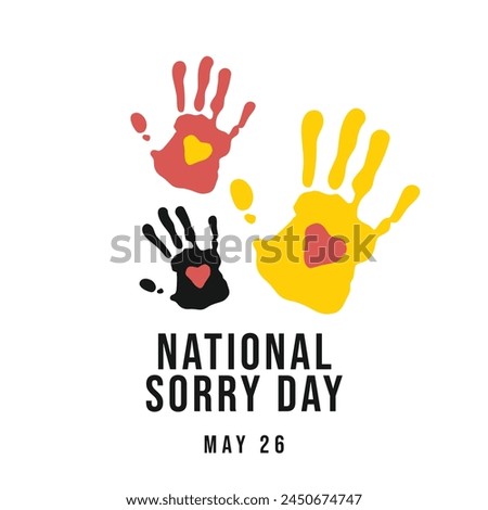 National Sorry Day design template. hand silhouette vector design. vector eps 10. flat design.