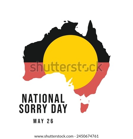 National Sorry Day design template. hand silhouette vector design. vector eps 10. flat design.