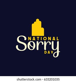 National Sorry Day Logo Vector Template