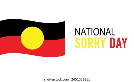 National Sorry Day observed every year in May. Template for background, banner, card, poster with text inscription.