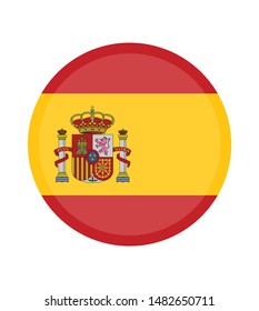 National Spain flag, official colors and proportion correctly. National Spain flag. Vector illustration. EPS10. Spain flag vector icon, simple, flat design for web or mobile app.