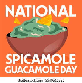 National Spicy Guacamole Day with delicious spicy guacamole