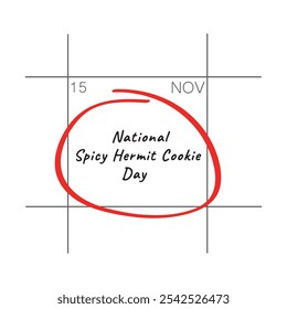 National Spicy Hermit Cookie Day, November 15.