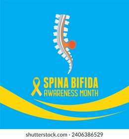 National Spina Bifida Awareness Montag Vektordesign