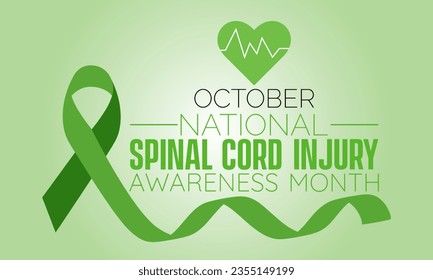 National Spinal Cord Injury Awareness Month Promotes Education, Support, and Advocacy for a More Inclusive and Accessible World. Vector Illustration Template.