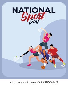 National sport day design template, National sport design vector