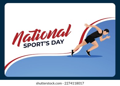 National sport day design template, National sport design vector
