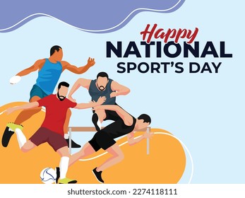 National sport day design template, National sport design vector