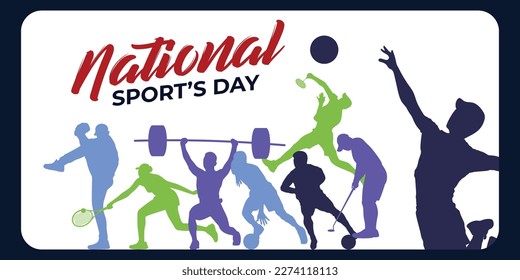 National sport day design template, National sport design vector