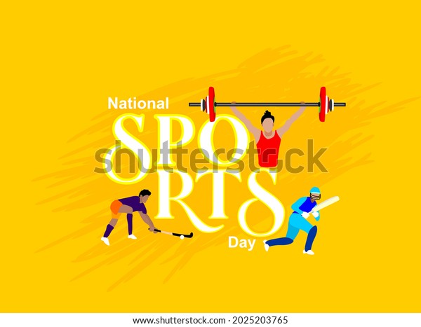 National Sports Day. Sports day banner\
and poster design for social media and print\
media.