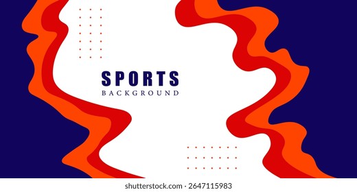 National sports day celebration design featuring illustrations of basketball, soccer, volleyball, and tennis athletes on a sporty background. Sports day concept