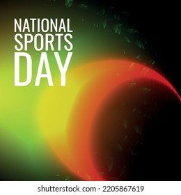 national sports day. Design suitable for greeting card poster and banner