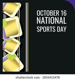 National Sports Day. Geometric design suitable for greeting card poster and banner