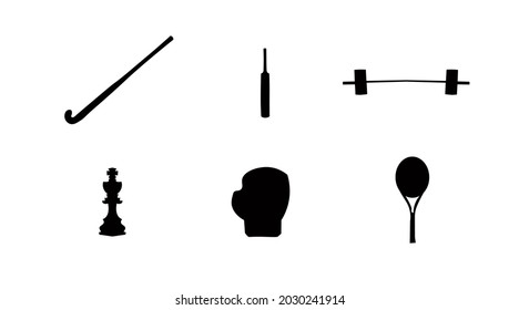 national sports day of india.  vector illustration of different sports icon