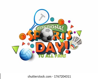 National Sports Day is a public holiday celebrated,sportsperson from different fields, banner, poster