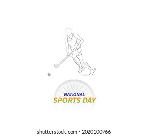 national sports day. vector illustration