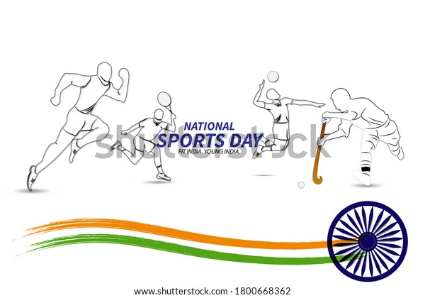 national sports day. vector illustration of\
different sports