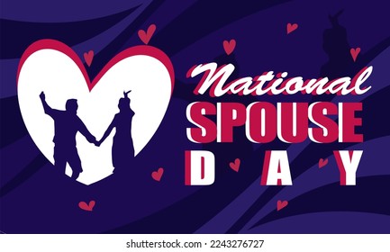 National spouses day celebration Holiday concept. vector design suitable Template for background, banner, card, poster
