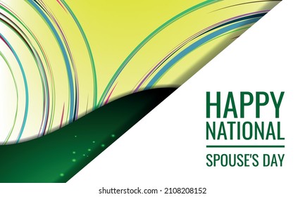 national spouse's day. Design suitable for greeting card poster and banner